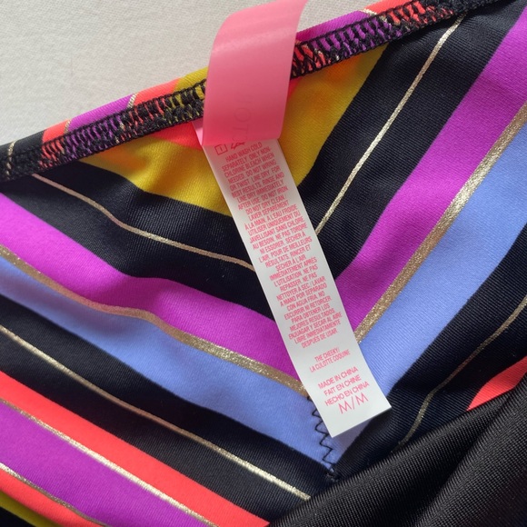 🩷Victoria's Secret Striped bikini bottoms purple - Picture 3 of 6